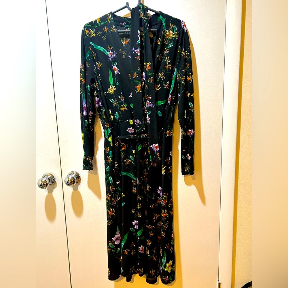H&M Flower/Plant Pattern Dress